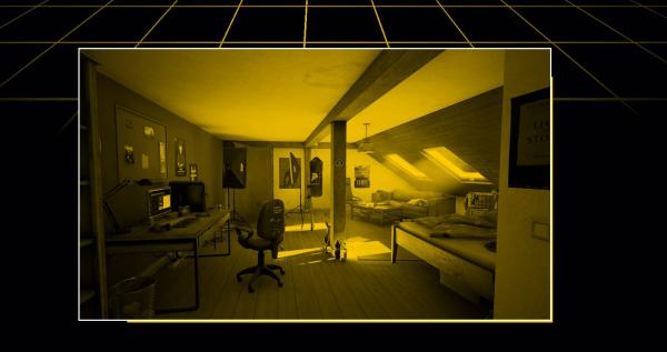 Screenshot aus dem Spiel mit Jugendzimmer