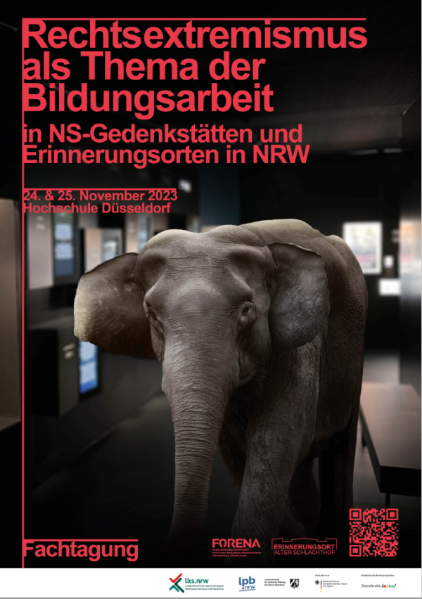 Plakat FORENA-Fachtag mit Elefant und Titel der Tagung