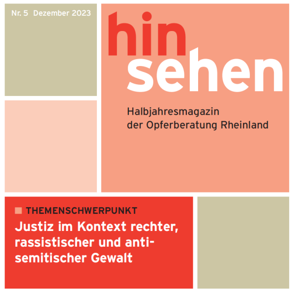 Titel des Magazins roten und beigen Kästchen