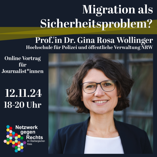 Sharepic mit Foto der Dozentin, Titel und Angaben zur Veranstaltung